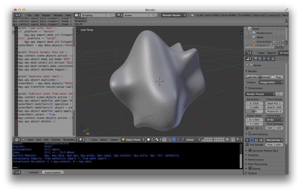 Blender Screenshot 2 - Shell