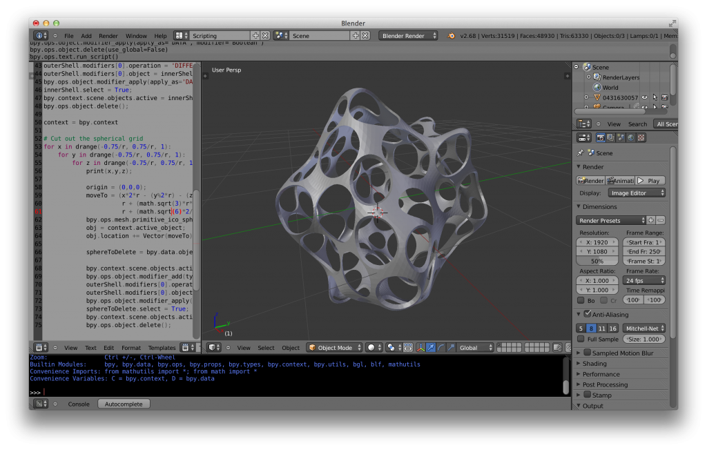 Blender Screenshot 4 - Diff with Packed Spheres