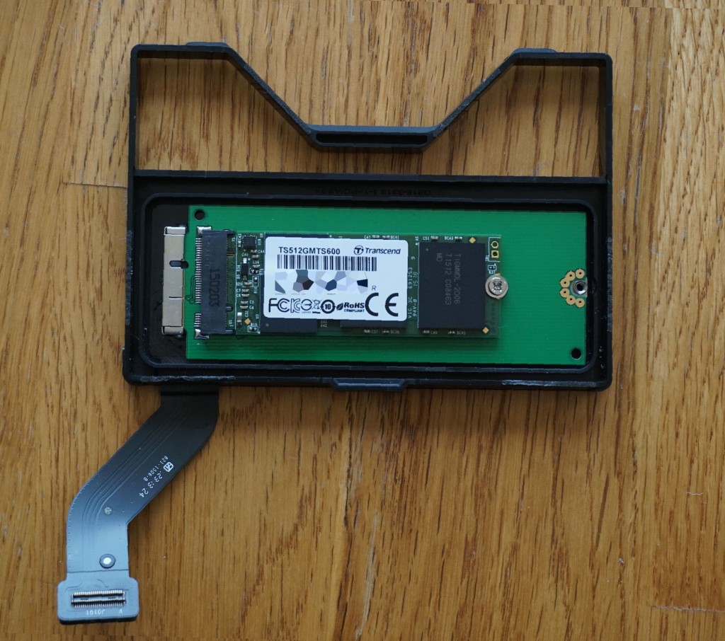 Transcend 512GB M.2 in A1425 Adapter in HDD caddy